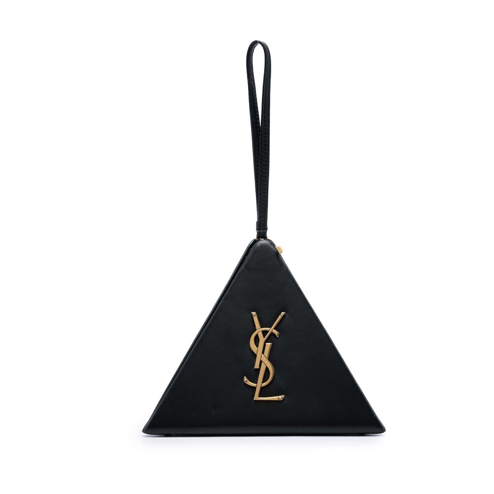 Pre-Loved Saint Laurent Small Leather Pyramid Box Clutch